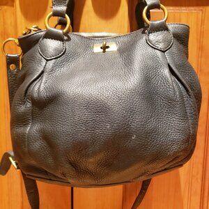 J Crew Forest Green Brompton Genuine Leather Hobo Satchel Shoulder Crossbody